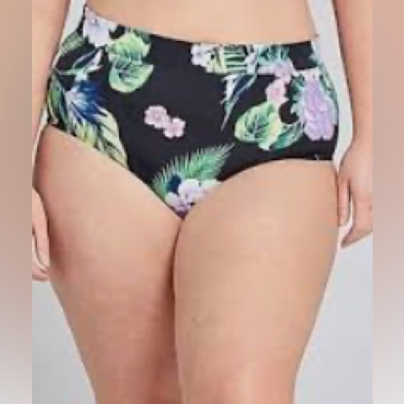 ⬇️LOWEST❌NWT CACIQUE SWIM Sz22 Tropical High Waist Swim BOTTOMS - Picture 7 of 9